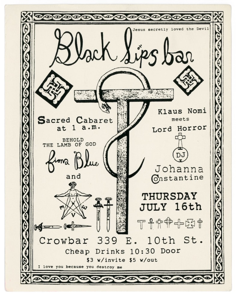 Blacklips bar flier 6