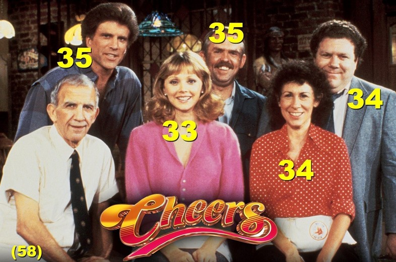 Cheers cast ages season one look old