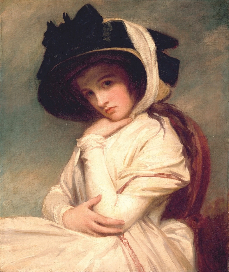 George Romney, ‘Emma Hart in a Straw Hat’ 2
