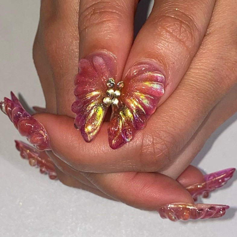 Citlali Gutierrez gummy nails