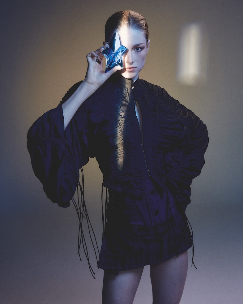 BTS of Hunter Schafer for Mugler Angel Elixir 6