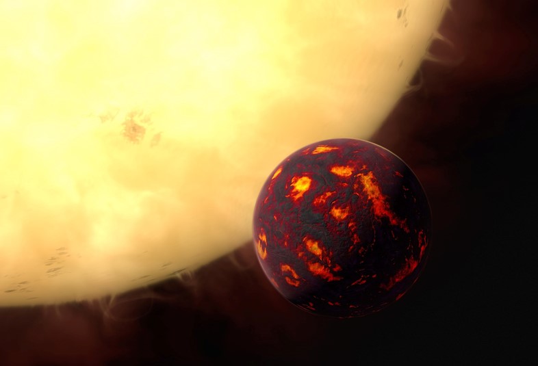 Artist’s impression of hell planet 55 Cancri e