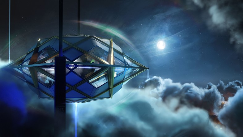 Ascensio space elevator concept art