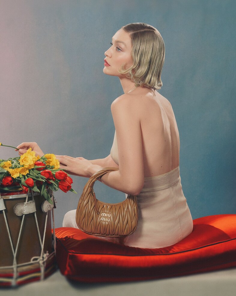 Gigi Hadid Miu Miu leather goods campaign 4
