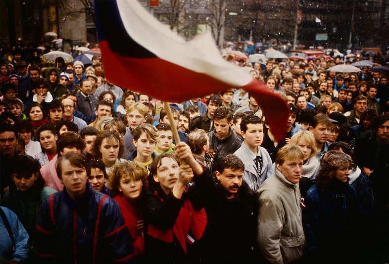 Approximately 250,000 people demonstrate in Wenceslas Square