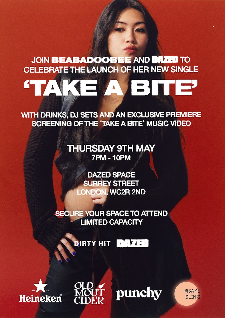 Beabadoobee x Dazed Take a Bite flyer
