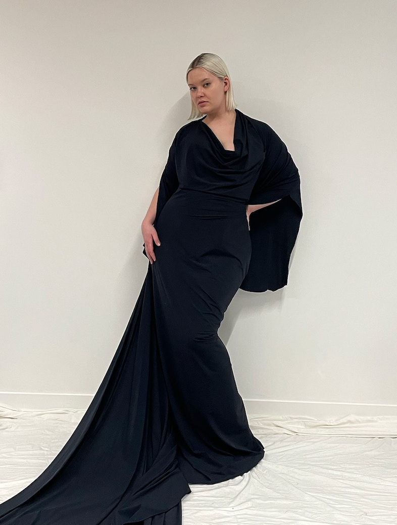 Ellie Misner demi-couture process photos draping 1
