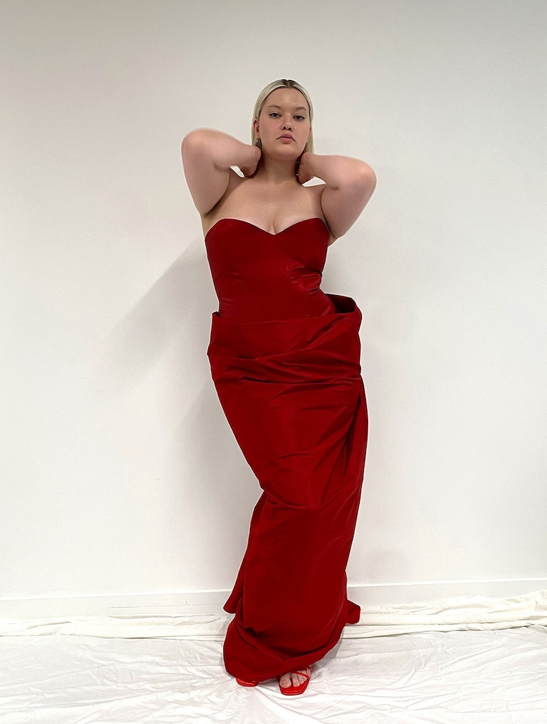 Ellie Misner demi-couture process photos draping 4