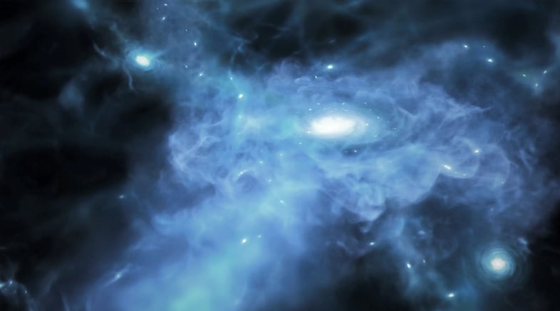 Galaxy Forming in the Early Universe (Artist’s Concept) 