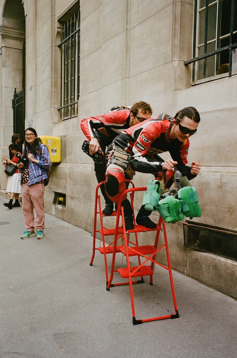 More Paris SS25 street style by Yu Fujiwara
