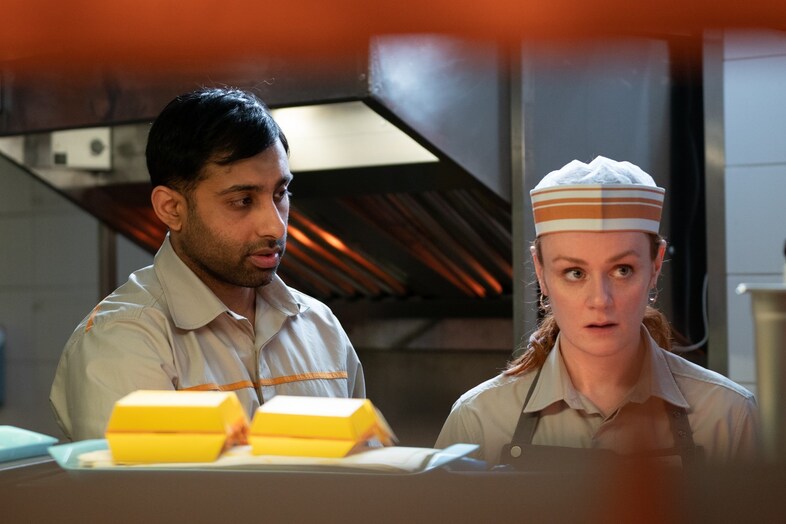 Adam (Faraz Ayub) and Tara (Natalie Gavin) in Moin
