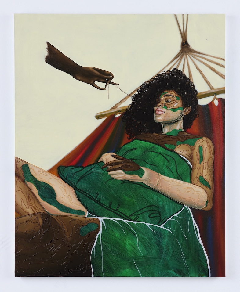 Rugiyatou Jallow, Floating in Time, 2023, Acrylic, 22