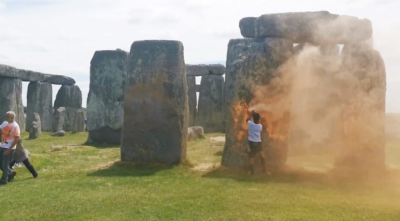 Stonehenge is defaced by Just Stop Oil