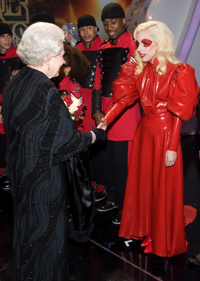 Lady Gaga meets Queen Elizabeth II