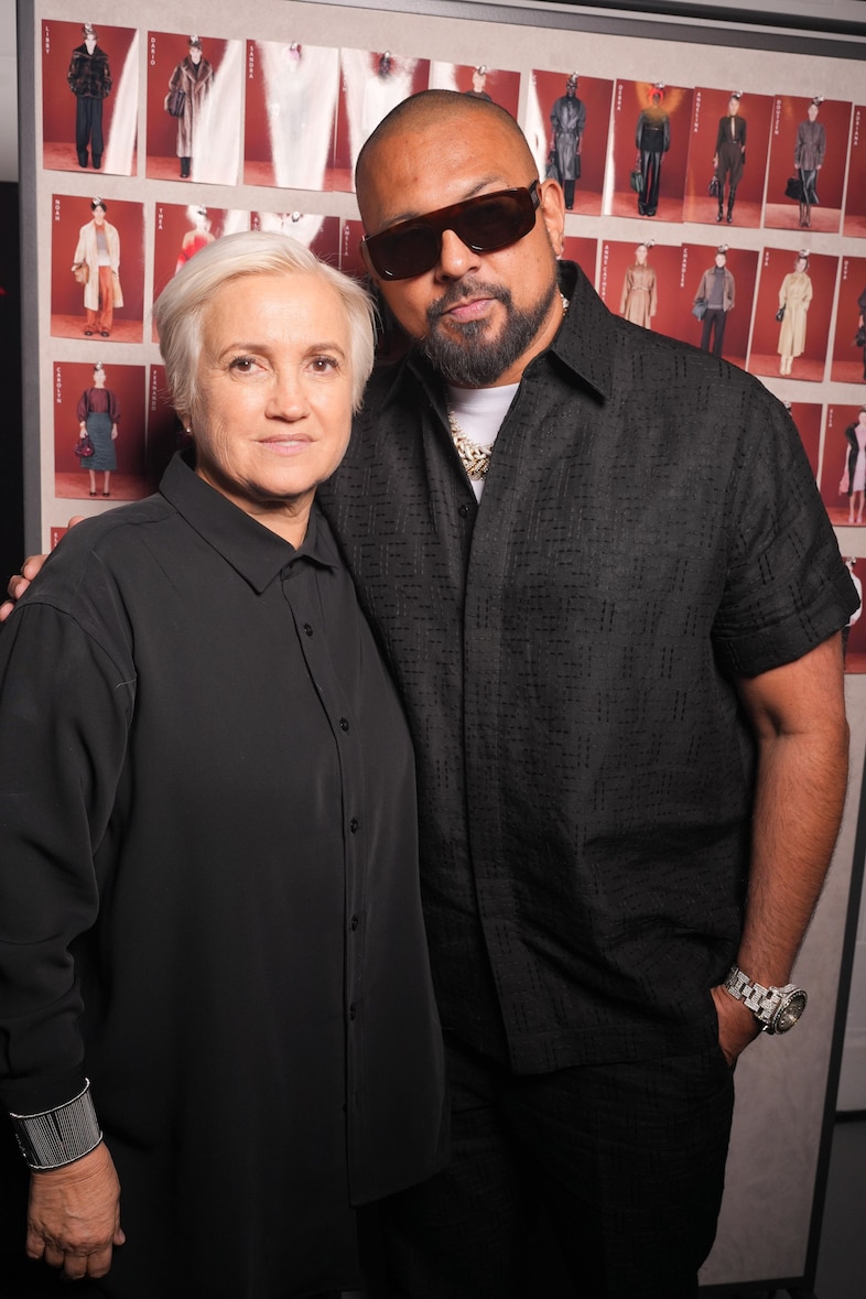 Silvia Venturini Fendi and Sean Paul at Fendi AW25