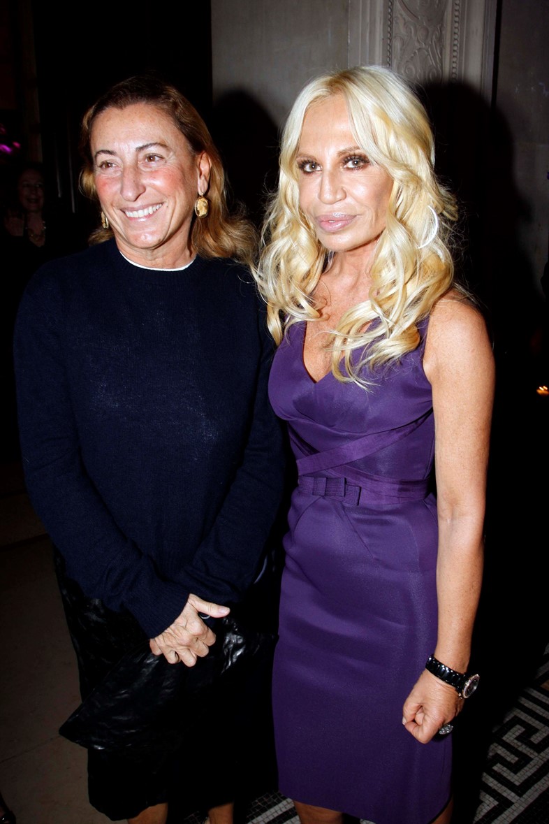 Miuccia Prada and Donatella Versace