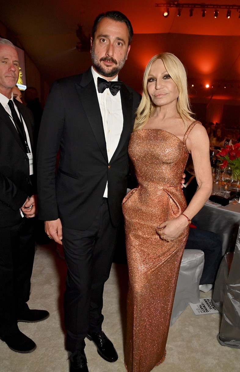 Versace CEO Emmanuel Gintzburger and Donatella Versace