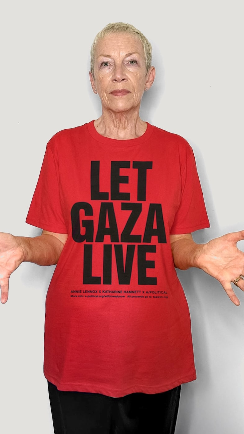 Annie Lennox - LET GAZA LIVE. Courtesy A_POLITICAL