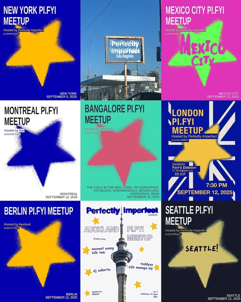 Perfectly Imperfect meetup flyers