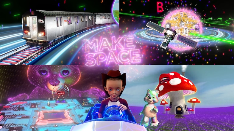 See Claudia Maté's cyber dreamworld ad for the Make Space Network