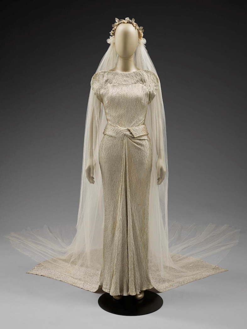Rosalinde Gilbert's Schiaparelli wedding dress