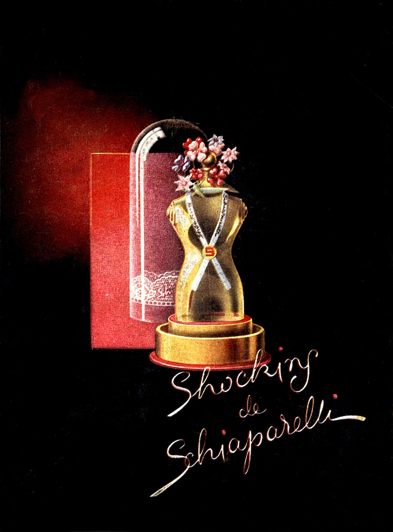 Advert for Schiaparelli's Shocking perfume, 1943