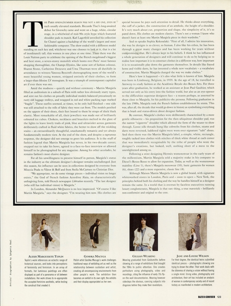 Martin Margiela Dazed March 2006 3