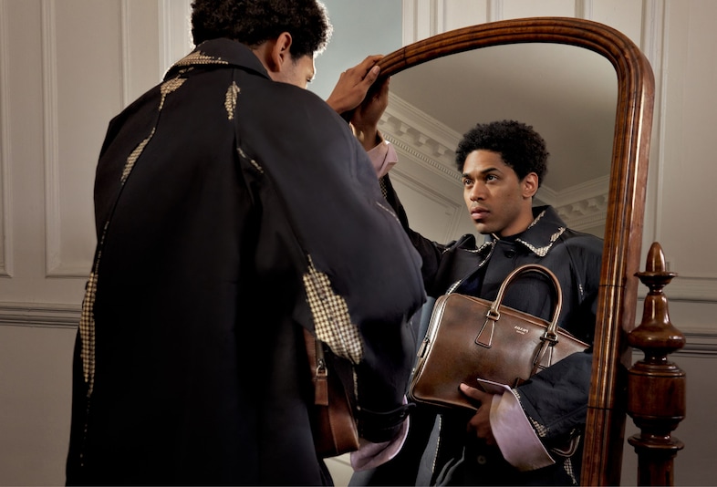 Kelvin Harrison Jr. Prada AW26 campaign