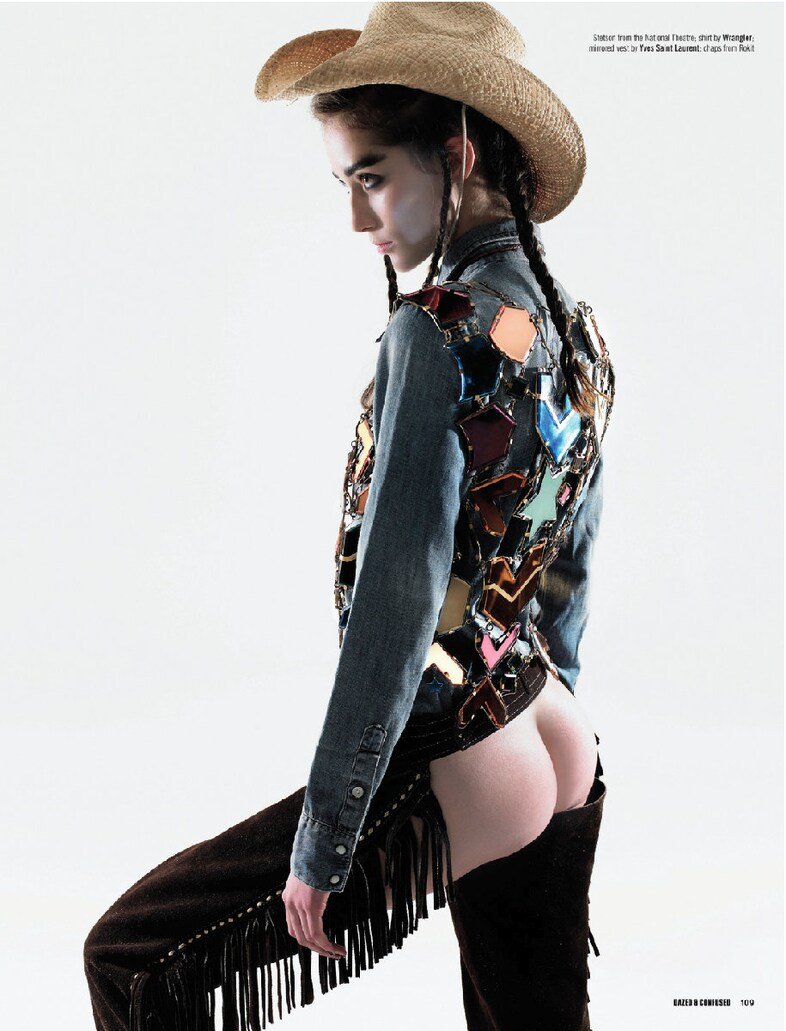 A bronco-bucking cowgirl rides comfortably into th 4