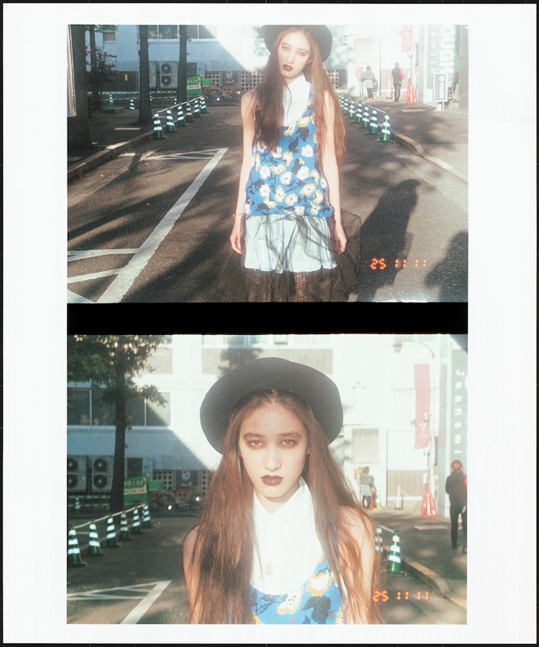 Julie Roche wears shirt and gold skirt by Jil Sand 7