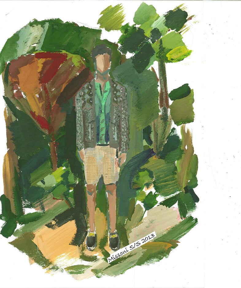 Missoni Menswear S/S13 design sketch courtesy of M 17
