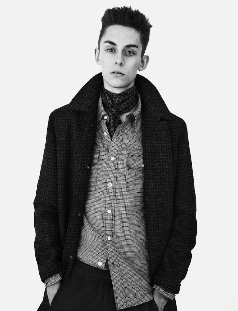  TOBIAS wears coat by APC; shirt by LEVI&#39;S; long-s 6