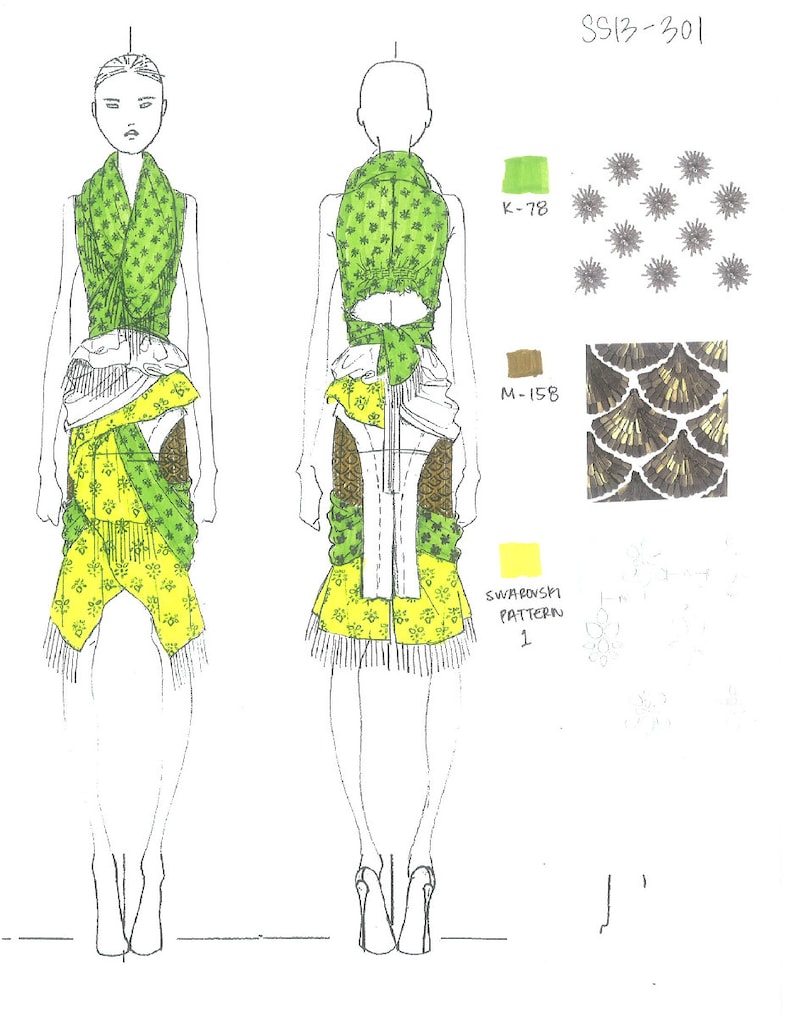 Exclusive design sketch: Altuzarra Womenswear SS13 1