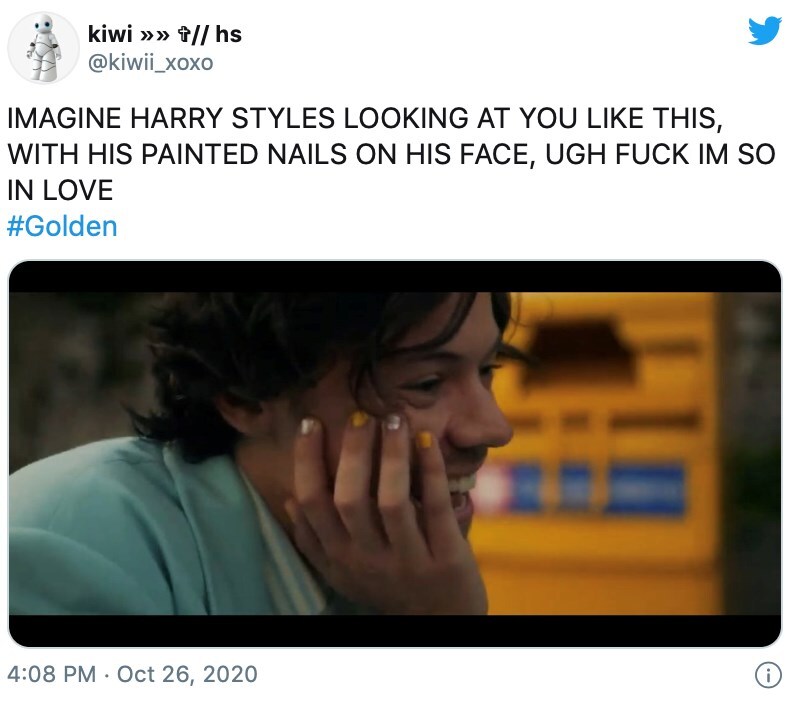 Harry Styles Golden nails8 8