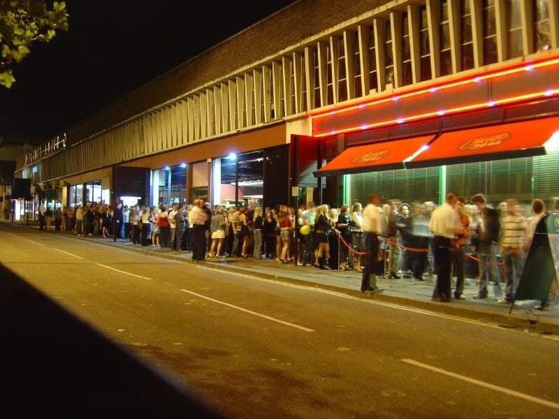 Nighctlub queue in Ipswich