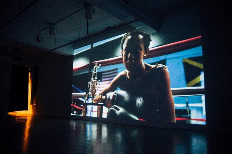 Shikeith, To Bathe a Mirror, five-channel video installation 9