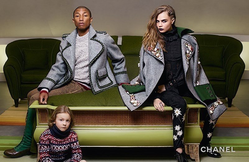 Best pop star fashion campaigns Chanel Pharrell Williams 2