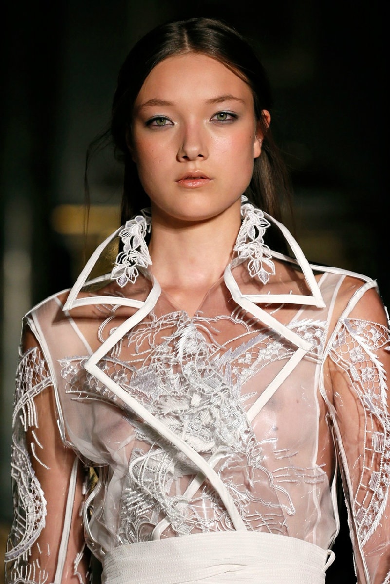 New face Yumi Lambert from IMG in the Pucci show