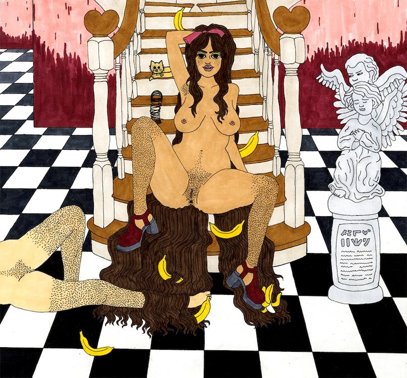 25_MIZA COPLIN, Guardian_Angel, 10x10, ink and mar 15