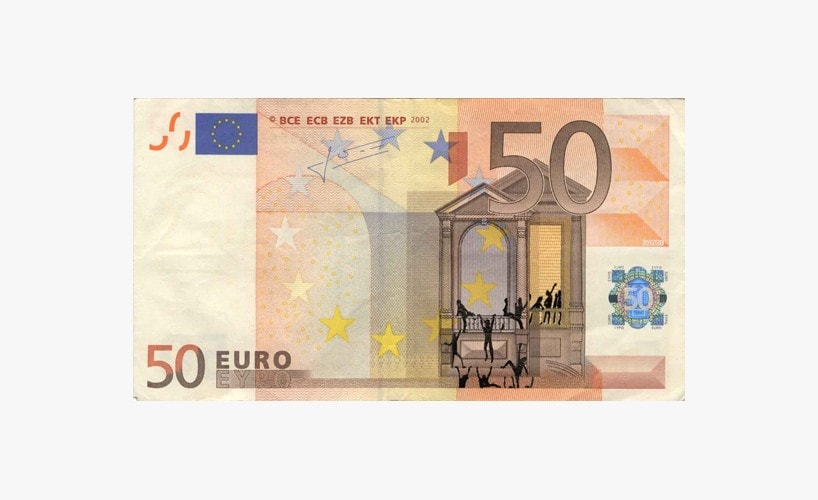 Greek artist Stefanos defaces EU euro banknotes 0