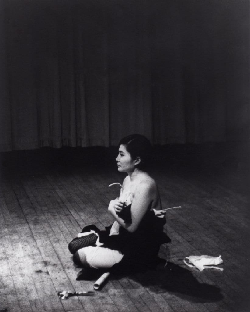 Yoko Ono 'Cut Piece', 1965. A film by Albert and D