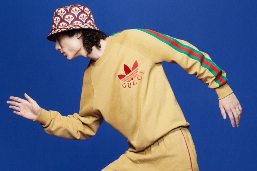 The adidas x Gucci capsule collection comes alive in a kinetic