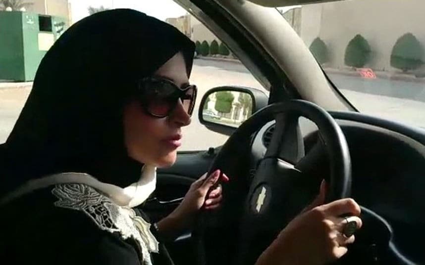 Saudi woman driving