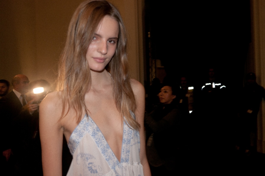 Right after the show, in a Vanessa Bruno dress 2