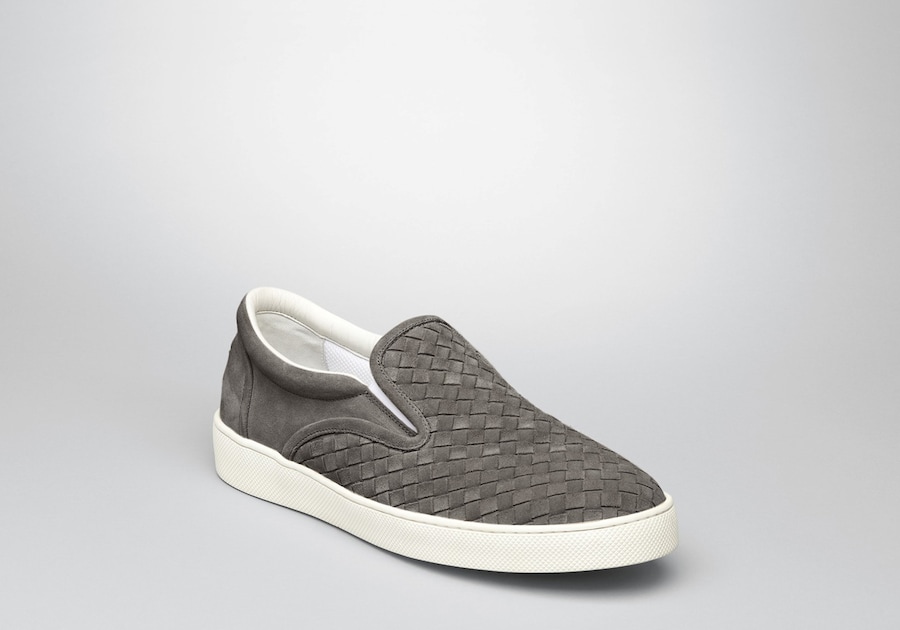 Bottega Veneta Intrecciato suede sneaker 4