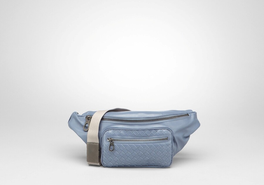 Bottega Veneta Stone intrecciato light calf belt bag 5