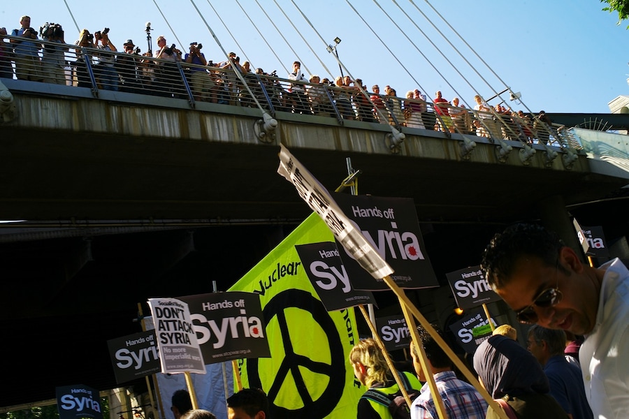 Syrian anti-war march 0