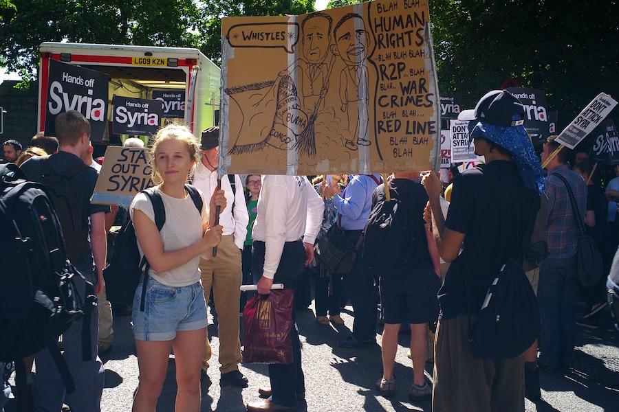 Syrian anti-war march 2