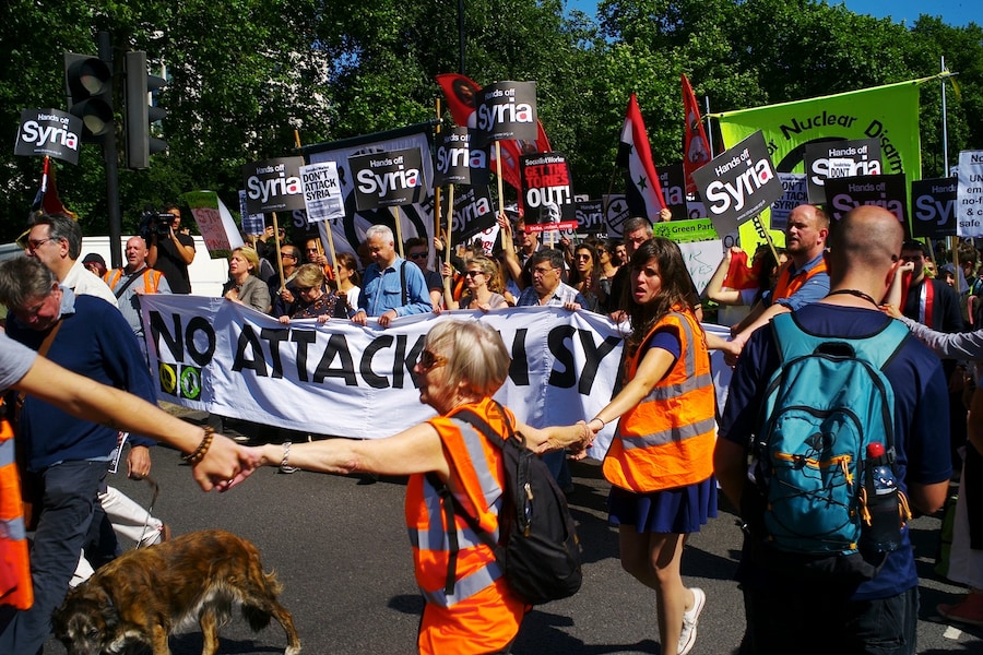 Syrian anti-war march 9