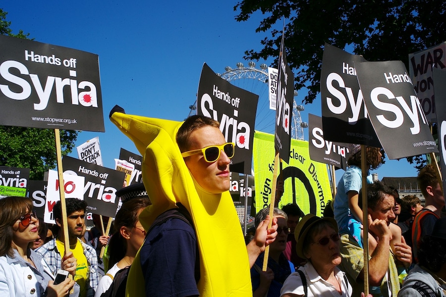 Syrian anti-war march 10